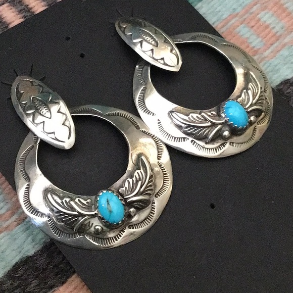 Jewelry - Sterling Silver Turquoise Pierced Earrings